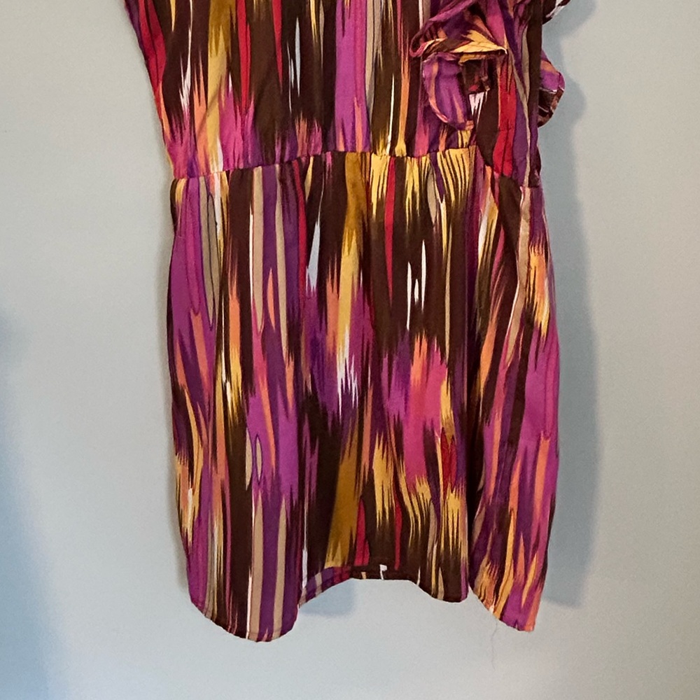 Envy Me One-Shoulder Ruffle Multicolor Dress – Size L - Picture 5 of 7